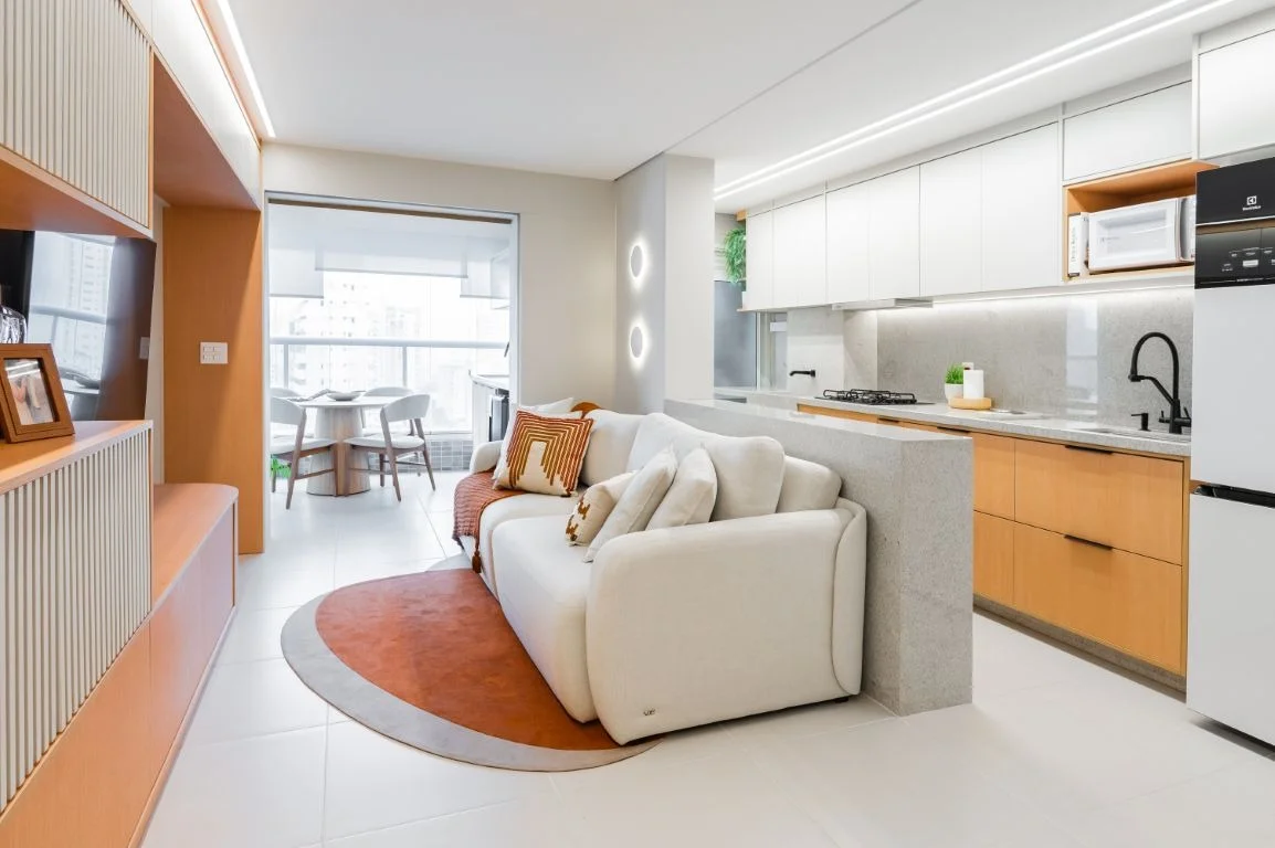 Apartamento Calmaria - Cozinha integrada