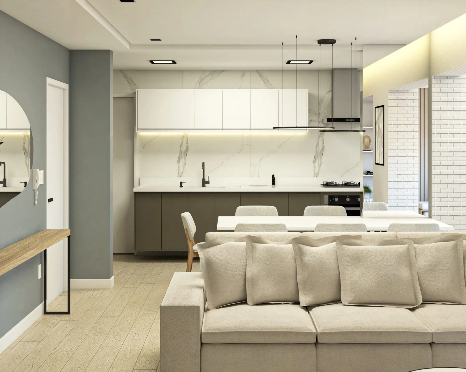 Apartamento L J - Sala de estar sóbria