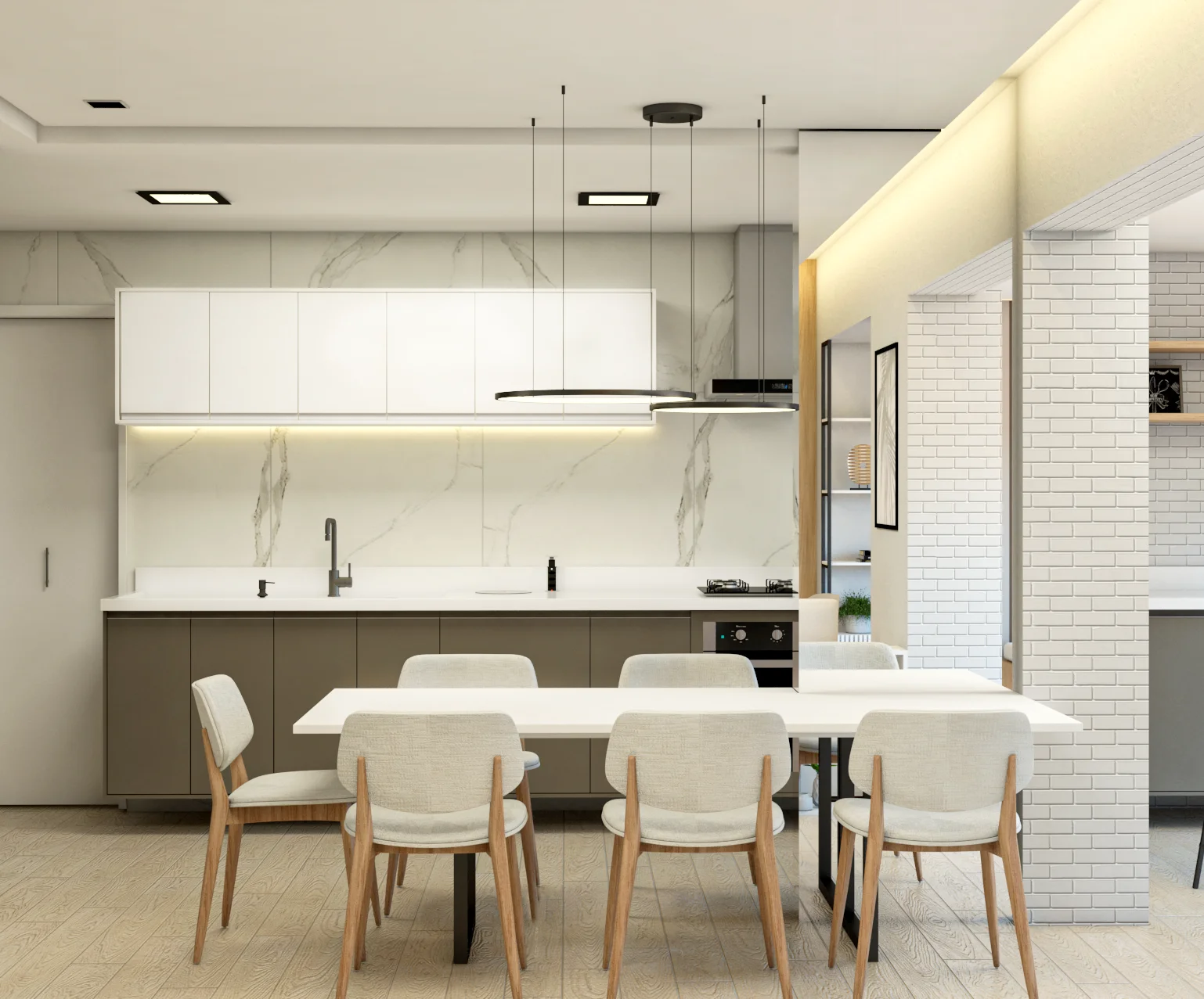 Apartamento L J - Espaço integrado