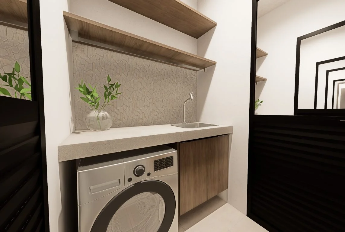 Casa Morada Caiçara - Suíte com texturas naturais