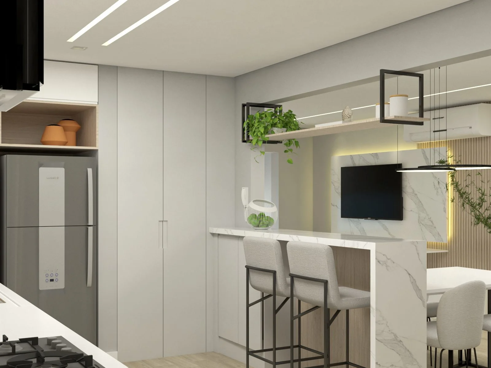Apartamento Somar - Espaço de convivência